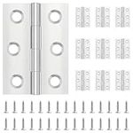 10 Piece Hinges 44mm × 31mm, Leryati Stainless Steel Hinges Door Hinges, Door Hinges for Internal External Doors Hinges for Wood Ball Bearing Door Hinges, Butt Hinges with 60 Piece