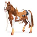 Our Generation BD38017C1Z Trail Riding Toy Equestrian Horse, Brown & White, for A 18 inch / 46 cm Doll