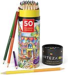 ARTEZA 100 Colored Pencils for Kids, 50 Double-Sided Pre-Sharpened Coloring Pencils for Kids for Drawing and Sketching