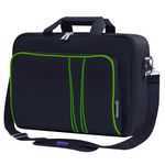 omarando Gaming Console Carrying Case,Compatible with PS5, PS5 Slim,PS4 or Xbox One,Xbox One S,Xbox One X.Travel Carrying Bag for Game Controller and Gaming Accessories (Green-Black)