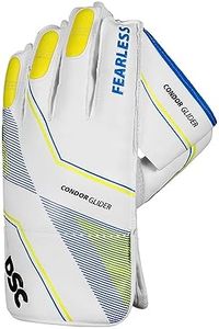 DSC Condor Glider Leather Cricket Wicket Keeping Gloves for Mens | Size - Boys | Use for Wicket Keeping and Batting