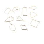 R H LIFESTYLE Open Bezel Charm Frame for Making Epoxy Resin Pendant, Resin Keychain, Resin Charms, Resin Bracelet & Resin Jewellery, DIY Resin Art Mould, 10 Pcs Gold