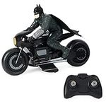 DC Comics, The Batman Batcycle RC with Batman Rider, Official Batman Movie Styling, Kids Toys for Boys and Girls Ages 4 and Up