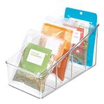 iDesign Divided Storage Container, Fridge Organiser, BPA-free Clear Drawer Organizer for Kitchen, Fridge and Refrigerator, Practical Organization for Kitchen