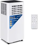 SereneLife SLPAC105W.5 Portable Air Conditioner-Compact Home A/C Cooling Unit with Built-in Dehumidifier & Fan Modes, includes Window Mount Kit (10,000 BTU), White