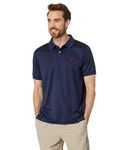 U.S. Polo Assn. Men's Fit Solid Short Sleeve Stretch Poly Polo Shirt, Classic Navy-8026, Large