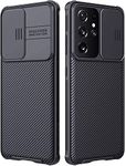 Nillkin Case for Samsung Galaxy S21 Ultra S 21 Ultra (6.8" Inch) CamShield Pro Slider Camera Close & Open Double Layered Protection TPU + PC Black