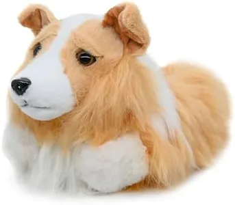 Onmygogo Fuzzy Winter Animal Dog House Slippers for Men and Women (Shetland Sheepdog, 8-10.5)