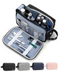Chakipee Toiletry Bag for Men, Water-Resistant Dopp Kit with Dry Wet Separation, Large Capacity Travel Toiletries Organizer, Sturdy Shaving Bag for Bathroom Essentials, Gym & Business Trip, Black