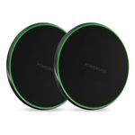 POWERIVER Wireless Charger, 2 Pack 15w Max Fast Qi Wireless Charging Pad for iPhone 11/12/13/14/15/Pro/Pro Max/XS Max/XR/Se,Samsung Galaxy S23/S22/S21S20/Note10/9,HUAWEI,AirPods 2 etc…