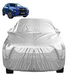 Auto Hub Waterproof Car Cover Compatible with Maruti Fronx with Mirror Pocket, Soft Cotton Lining, Waterproof Fronx Car Cover- Metallic Silver