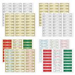 Katy Sue Silver & Gold Foiled Christmas Banners Selection. 8 Sheets Containing 192 Die Cut & Foiled Christmas Card Banner Sentiments Perfect for Christmas Card Making Supplies & Crafting