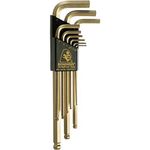 Bondhus 38099 GoldGuard Ballpoint L-Wrench, Gold, WS: 1.5, 2, 2.5, 3, 4, 5, 6, 8 und 10mm