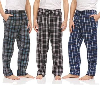 DARESAY 3 Pack: Flannel Pajama Pants for Men, Mens Sleep Pants, Mens Pajama Pants with Pockets (up to 3X)