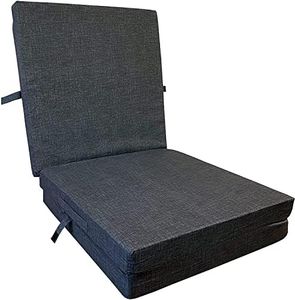 High Living - Colchón Plegable de 3 Piezas – Colchón para Cama de Viaje, colchón de Invitados, Ideal también para Camping, Taburete/Bloque de Asiento, Funda Lavable a máquina (Gris, 190 x 60 x 7 cm)