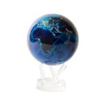 MOVA Globe Earth at Night 4.5" with Base, Solar Powered Rotating Globe No Need of Battery or Chord, Unique Gift and Decoration