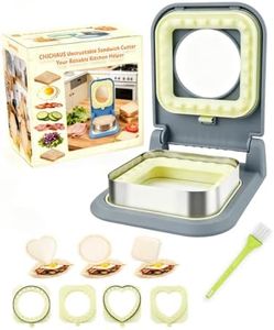 CHICHAUS Uncrustable Sandwich Maker,Sandwiches Pocket Circle Shape 3.7Inch Sandwich Cutter and Sealer,Sandwich Cutter for Kids Breakfast and lunchboxes (3-Shape Grey)