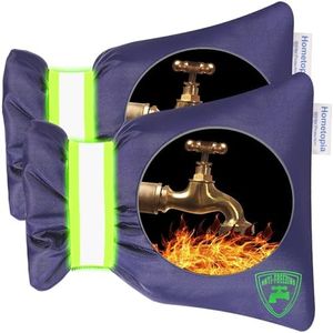 2Pack Outdoor Faucet Covers for Winter - Pro 6.7"W x 8.3"H Outdoor Water Faucet Covers Socks for Winter Freeze Protection Pipe Insulation Reusable Waterproof Insulated Spigot backflow Cover,Blue