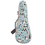 MUSIC FIRST Canvas PANDA Concert ukulele case ukulele bag Ukulele backpack Ukulele Gig Bag (23/24 inch Concert, PANDA)