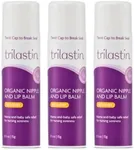 TriLASTIN Nipple and Lip Balm (3-pack), Breastfeeding Essentials, Nipple Cream, Lanolin-Free Nipple Balm, Breast Feeding Must Haves, Nipple Butter, Postpartum Essentials