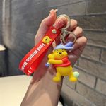 Penny Wise® Cute Winnie The Pooh 3D Keychain | Keyring & Quirky Bag Charm | Hard Silicone,Unbrekable | Travel Essential | Kids Friendly | Strap & Bag Hook | Single Piece. (Pooh Basketball)