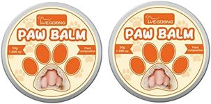 PureVie Organic Paw Balm for Dogs - 2Pcs, 100% Natural Paw Pad Balm for Pets, Repairs & Restores Dry, Cracked & Damaged Paws, 1.8 oz Canine Paw Moisturizer for Cracked Paws