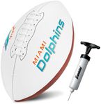 Franklin Sports NFL Miami Dolphins Autograph Football - Official Size White Panel Souvenir Football for Autographs + Signatures - NFL Team Fan Shop Memorabilia Football for Display