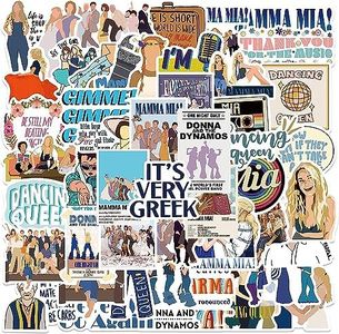 50 Pcs Mamma Mia! Stickers Pack, Waterproof Vinyl Stickers for Water Bottle, Laptop, Skateboard, Helmet, Car Decals, Perfect Gifts for Kids,Teens,Girls,Adults (Mamma Mia!)