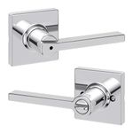 Kwikset Casey Privacy Door Lever for Bedroom/Bathroom Door in Polished Chrome