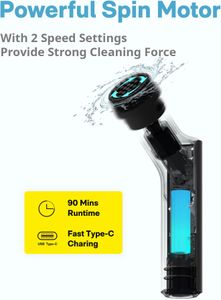 HOTO Cordless Spin Scrubber – Rechargeable Electric Cleaning Brush