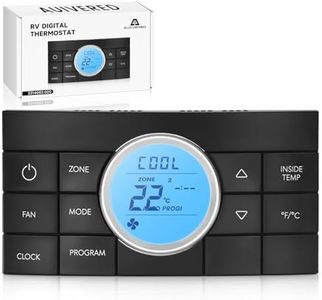 AUIVERED 3314082.000 RV Digital Thermostat (Black) - Compatible with Dometic Air Conditoner Series 579, 595, 600, 6308, 520, 6218xx, 457915 - Replace 3314082.011, CCC2