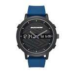 Skechers Men's Quartz Lightweight Analog Digital Watch, Lawndale Black, Blue, Men's Ana-Digi