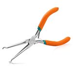 SPEEDWOX 5.5 Inches Hose Grip Pliers Ring Nose Pliers O-Shape Pliers Spark Plug Removal Pliers Cable Clamp Removal Tool for Auto Vehicle Maintenance Hand Tool Accessory