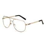 JIM HALO Blue Light Blocking Computer Glasses Reduce Eye Strain Metal Aviator Frame Glasses Men Women Gold