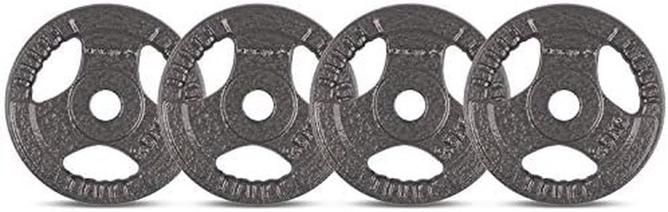 Cortex 2.5kg Tri-Grip Cast Iron Weight Plates (4 Pack) Weight Lifting Weight Plate Bars Home Gym Set
