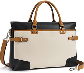 BOSTANTEN Briefcase for Women Leather Laptop Bag 15.6 inch Computer Messenger Office Business Work Tote