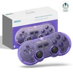 8Bitdo SN30 PRO Bluetooth Game Controller Compatible with Switch PC, Wireless Gamepad for PC, Windows, Android, macOS, Steam, Raspberry Pi (Transparency Purple)