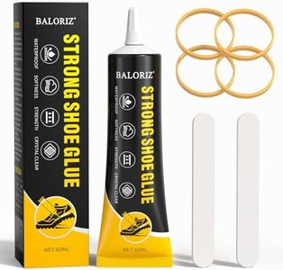 BALORIZ Shoe Glue Sole Repair, 60ml Transparent Waterproof Shoe Repair Adhesive, Super Strong Clear Glue for Repairing Worn Shoes, Sneakers, Soles, Boots, Sandals, Leathers, Handbags, etc.