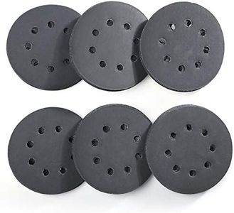 60pcs 5 Inch Sanding Discs Hook & Loop 8 Holes Wet Dry 400 600 800 1200 1500 2000 Grit Orbital Sander Sandpaper with Tack Cloth, Silicon Carbide Round Flocking Sandpaper