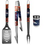 NFL Siskiyou Sports Fan Shop Denver Broncos 3 pc Tailgater BBQ Set and Season Shaker One Size Team Color