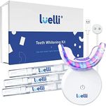 Luelli Teeth Whitening Kit with 35% Carbamide Peroxide, 32 LED Lights (color) | Teeth Whitener for Sensitive Teeth, Enamel Safe, Professional Wireless Tooth Whitening Kit with Tray and (3) Whitening Gel Pen for Home, Travel