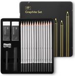 Mr. Pen- Sketch Pencils for Drawing, 19 pcs, Drawing Pencils for Sketching with Graphite Sticks, Erasers and Sharpener, Sketching Pencils, Art Pencils for Sketching, Graphite Pencils, Artist Pencils