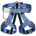 ENJOHOS Climbing Harness Waist Hip Protection Seat Belt Half Body Safety Belt for Unisex Rock Climbing,Caving,Rappelling,Fire Rescuing,Indoor Outdoor Sports,CE Certified,Color Blue