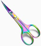 Stelone Professional Grooming Scissors - Eyebrow Scissors - Small Curved Stainless Steel Manicure & Beauty Scissor for Women