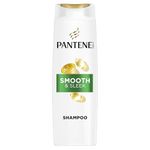 Pantene Pro-V Smooth & Sleek 3 in 1 Shampoo 600ml for Frizzy, Dull Hair. Cleanses, Detangles, and Treats Hair at the Same Time. Free From Mineral Oils and Colorants. Active Nutri-Plex Technology
