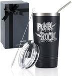 Onebttl Punk Rock Gifts for Men, Women, 20oz/590ml Double Wall Vacuum Insulated Stainless Steel Tumblers Cups - Hand