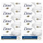 Dove Orginal Beauty Cream Bar 3 in 1 Cleanses, Moisturises and Nourishes Sulphate-Free Bath Soap for Soft and Smooth Skin, Suitable for Daily Use, 8x90g