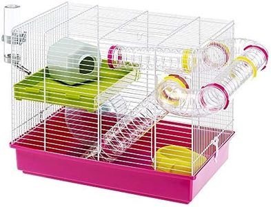 Ferplast Laura Small Hamster Cage | Fun & Interactive Cage Measures 18.11L x 11.61W x 14.8H & Includes All Accessories