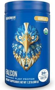 BIRDMAN Falcon Organic Vegan Protein Powder Vanilla, 24g Protein, Sugar Free, Probiotics, Low Carb, Keto Friendly, Dairy Free, Lactose Free, Non Whey, Plant Based Pea Protein Powder - 18 Servings