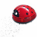 TenCloud Mini Desk Cleaner, Portable Beetle Vacuum Cleaner Crumb Sweeper Desk Dust Cleaner (Red)